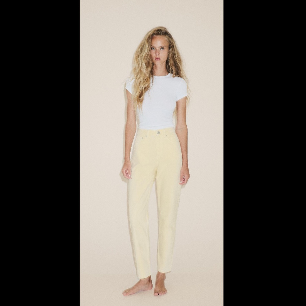Zara Butter Yellow Jeans